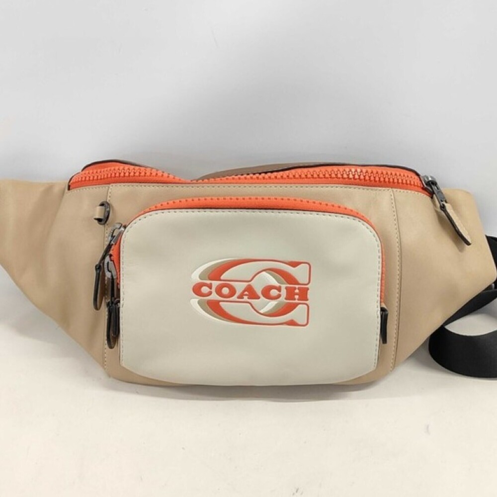 COACH Track Belt Bag CH110 Multicolor Leather Waist for Men and Women